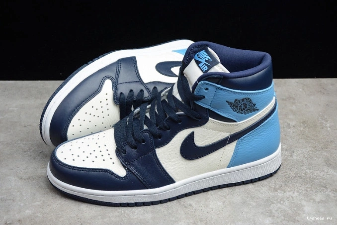 - 555088-140 Jordan Retro High Blue UNC University | OG 1 Obsidian Air 1123